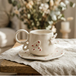 Porcelain Mug & Saucer